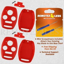 2 For 09 10 11 12 Honda Accord Keyless Car Remote Key Fob Uncut Shell Case Red 2 For 09 10 11 12 Honda Accord Keyless Car Remote Key Fob Uncut Shell Case Red