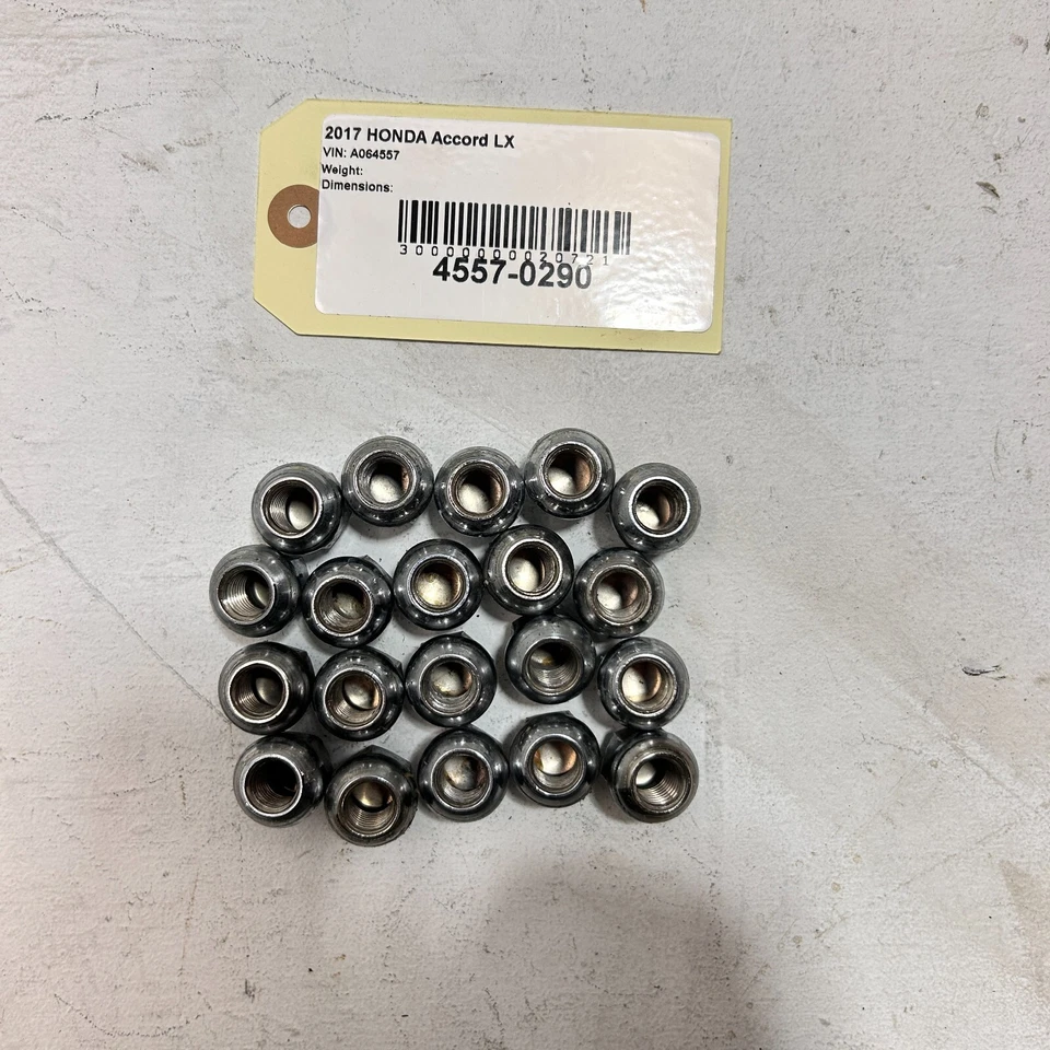 Juego completo de 20 tuercas de rueda cromadas Honda Accord 2018-2020 OEM Foto 2 de 4