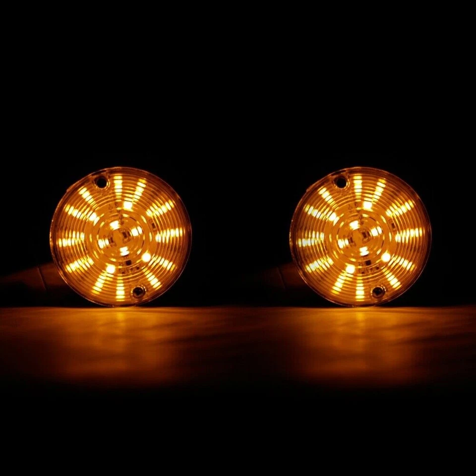 For Harley Heritage Softail Classic FLSTC Motorcycle Flat LED Turn Signal Light - Image 3 of 4