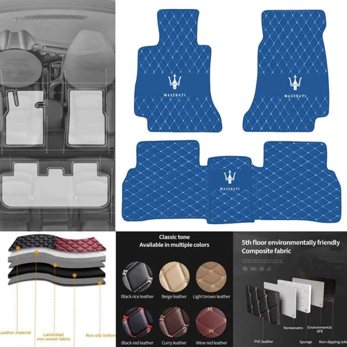 For Maserati Car Floor Mats All Weather Waterproof Custom Auto Carpets Foot Pads - Imagen 20 de 31