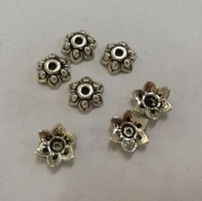 100pcs Tibetan silver color crafted flower bead cap findings h0041