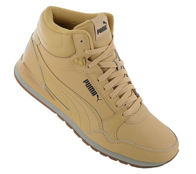 NEU PUMA ST Runner V3 Mid Leather - Herren Sneakers Schuhe Leder Beige 387638-05