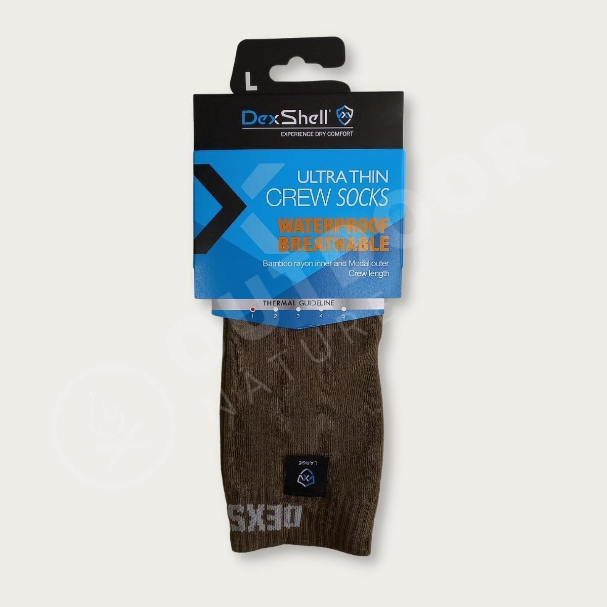 DexShell Waterproof Ultra Thin Crew Socks Olive Green eBay