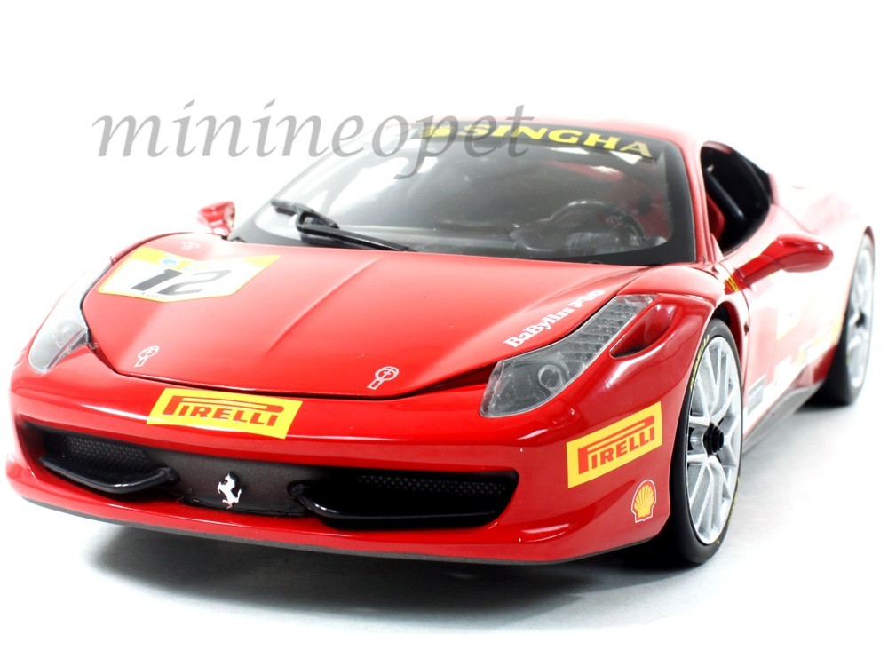 HOT WHEELS BCT89 FERRARI 458 ITALIA CHALLENGE # 12 1/18 DIECAST