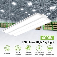 400W LED Linear High Bay Light Commercial Warehouse Shop Gym Lighting 60000Lumen