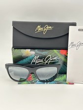 MAUI JIM Polarized Sunglasses MJ 767 2M Secrets Matte Black Neutral Grey NIB