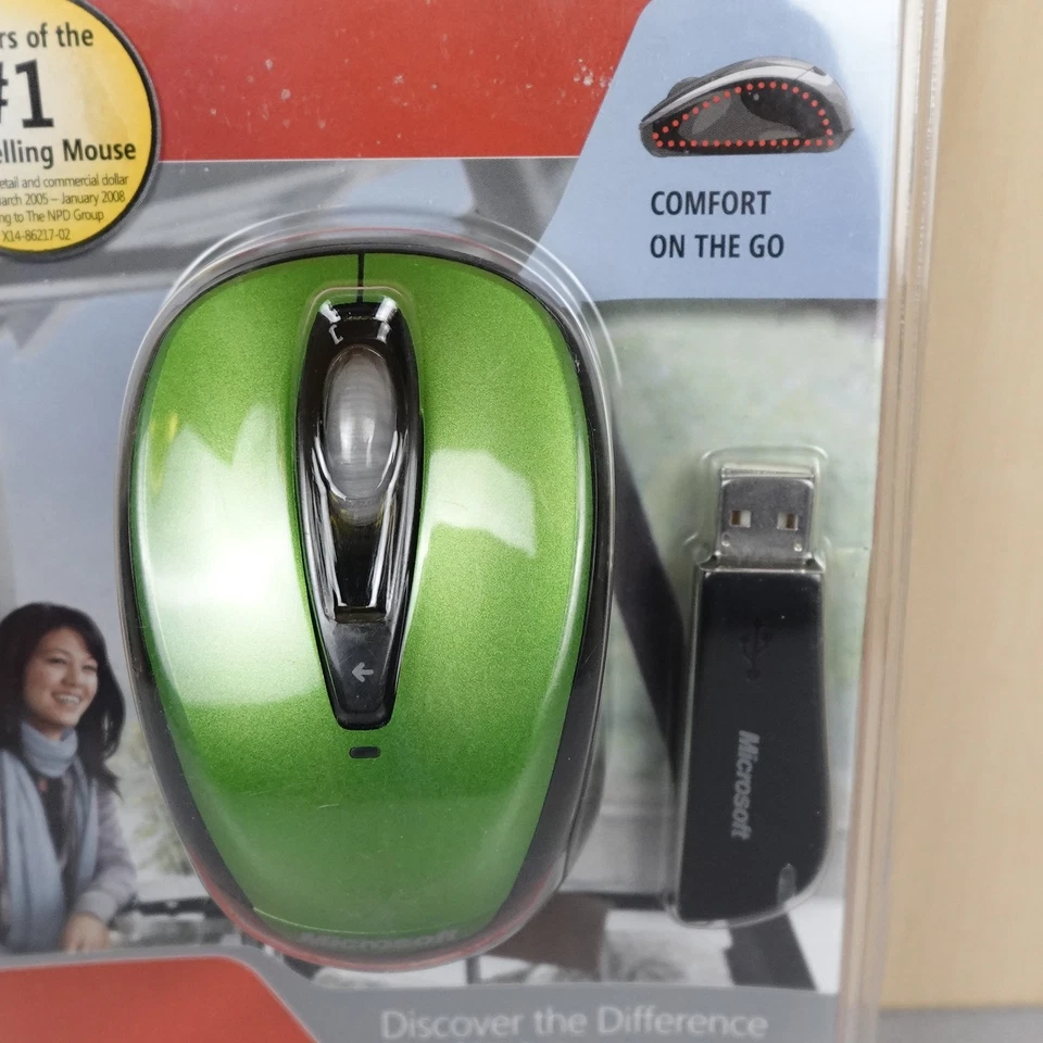 Microsoft Wireless Mobile Mouse 3000 PC Mac USB Snap-In Receiver New Sealed Box - Image 3 of 4