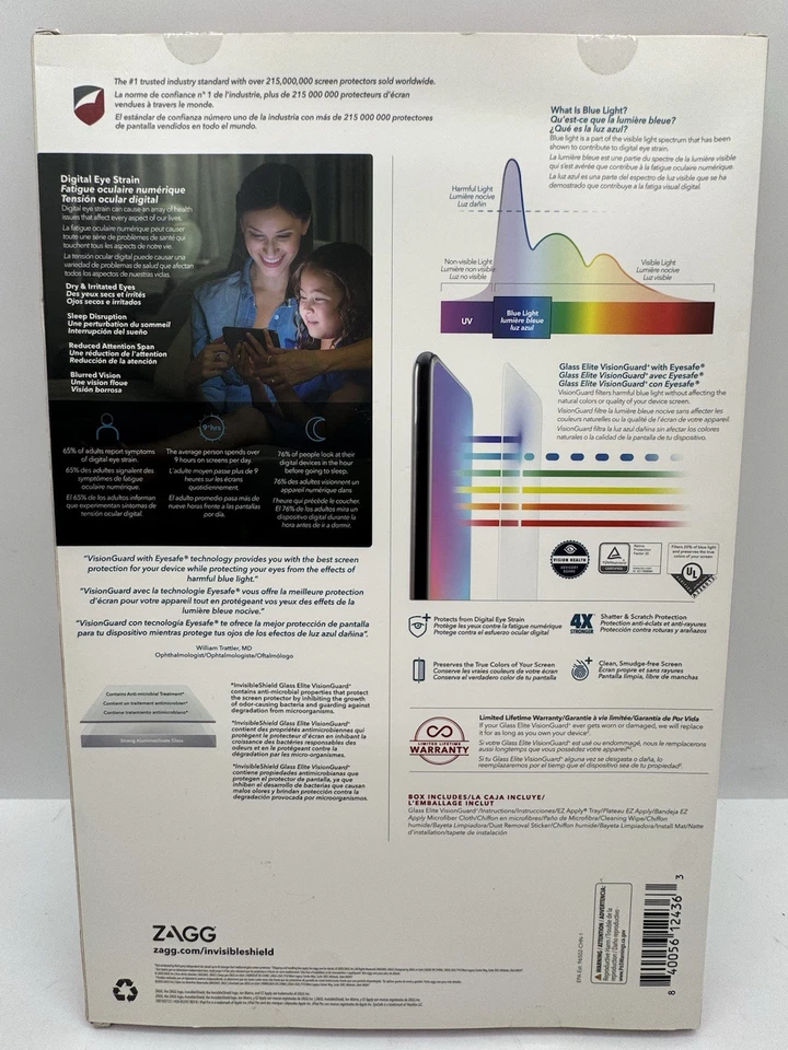 ZAGG (Glass Elite VisionGuard+) Screen for iPad 12.9inch iPad Pro Gen. 3 & 4 - Image 3 of 4