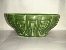 HAEGER #17 GREEN PLANT POT OVAL PLANTER GEOMETRIC DESIGN NEAR MINT FOOT SCRATCHS