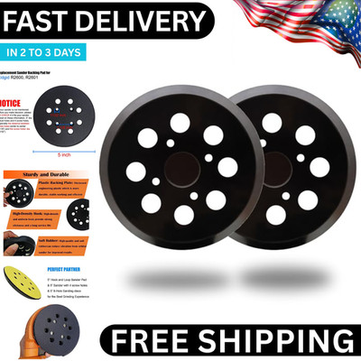 2 Pack 5 Inch 8 Hole Hook and Loop Sander Pad for Ridgid R2600, R2601 5'' USA