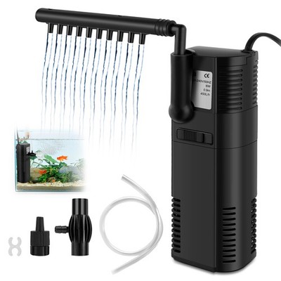 Aquarium pumpe Innenfilter Aktivkohle Filterpumpe Tank Aquariumfilter 300 L/h