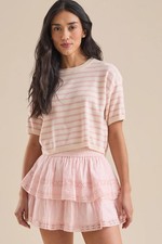 NUEVO SHORTS DE ENCAJE EN CAPAS ALTAR'D STATE RALEIGH ROSA GRANDE