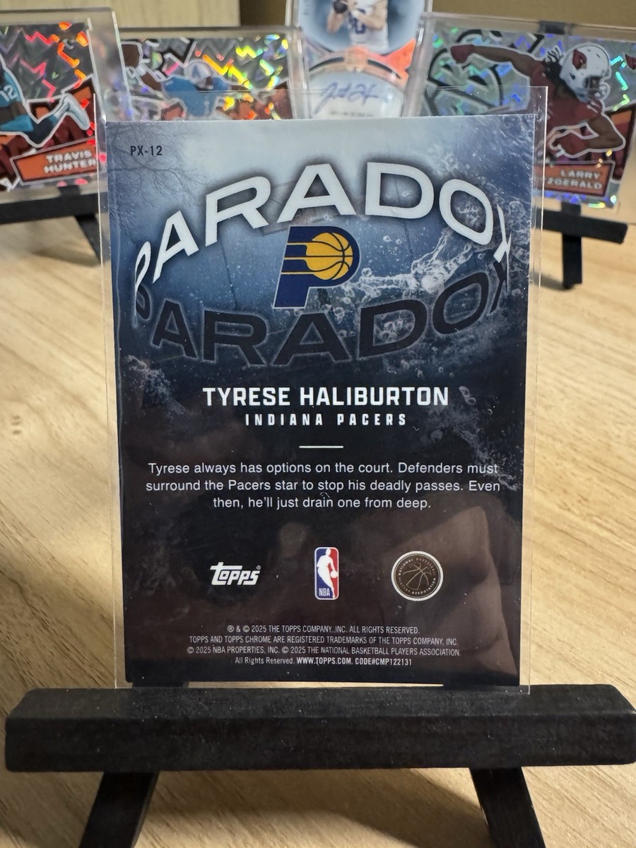 2025-26 topps chrome PX-12 Tyrese Haliburton Paradox SSP | eBay