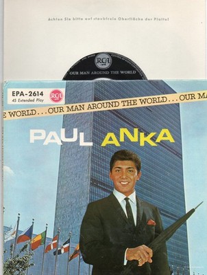 RCA  EP    -     PAUL  ANKA  -    OUR MAN AROUND THE WORLD  -