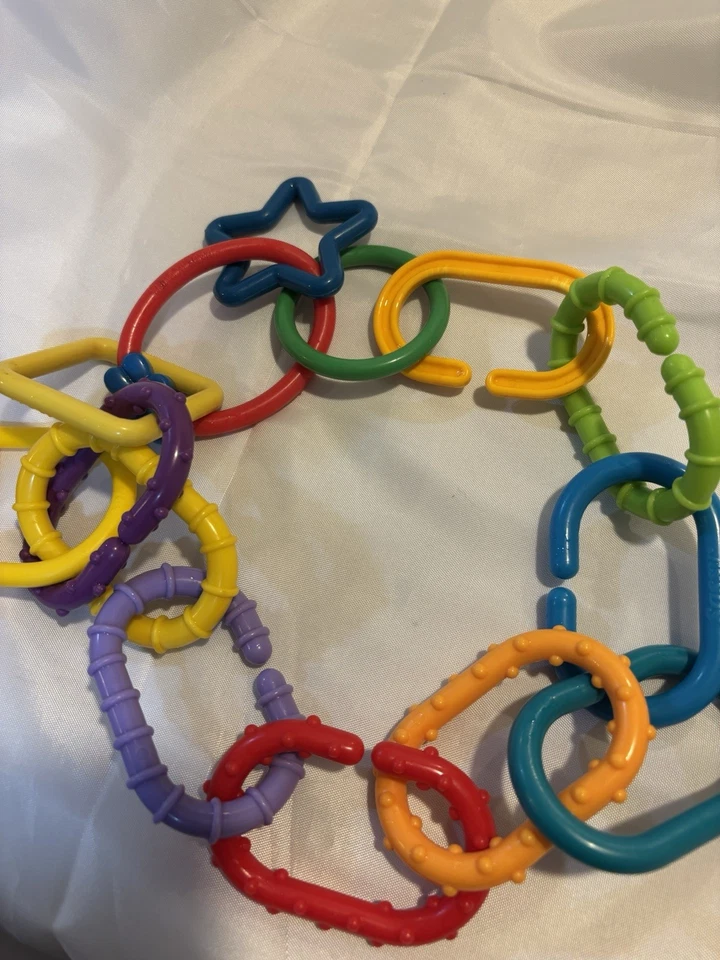 批量 2 件 复古 1990 年代 The First Years Fruits 摇铃 Links 磨牙玩具 牙胶 — 第 4/4 张图片