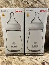 Lot Of 2 Joovy Boob Diamond Baby Bottle 8oz 3M 2    