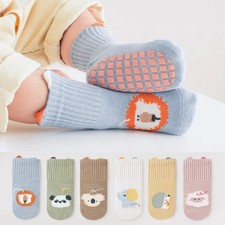Spring Autumn Children Kids Anti-slip Long Socks Cartoon Soft Baby Toddler Home