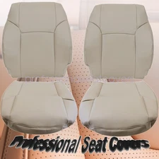 Driver+Passenger Bottom+Top Leather Seat Cover Tan For 2008 2009 Toyota 4Runner