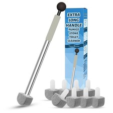 Pumice Stone Toilet Bowl Cleaner,16.7Inch 16.7*1.8*1.6inch, Silver 
