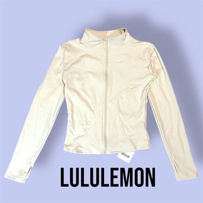 Lululemon Define Jacket *Rulu Heathered Light Ivory Soft Fleece-Lined Full Zip
