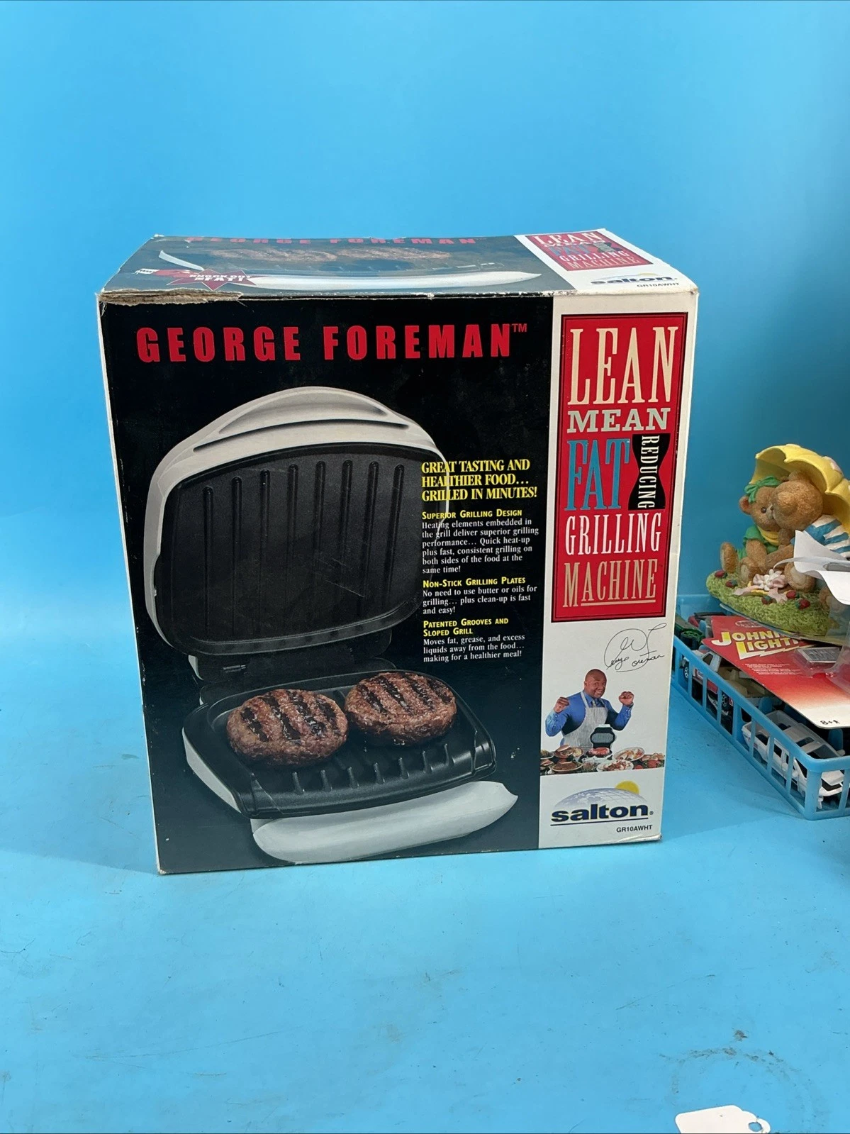 George Foreman Lean Mean Fat Grilling Machine (GR10AWHT) Indoor Grill - Open Box