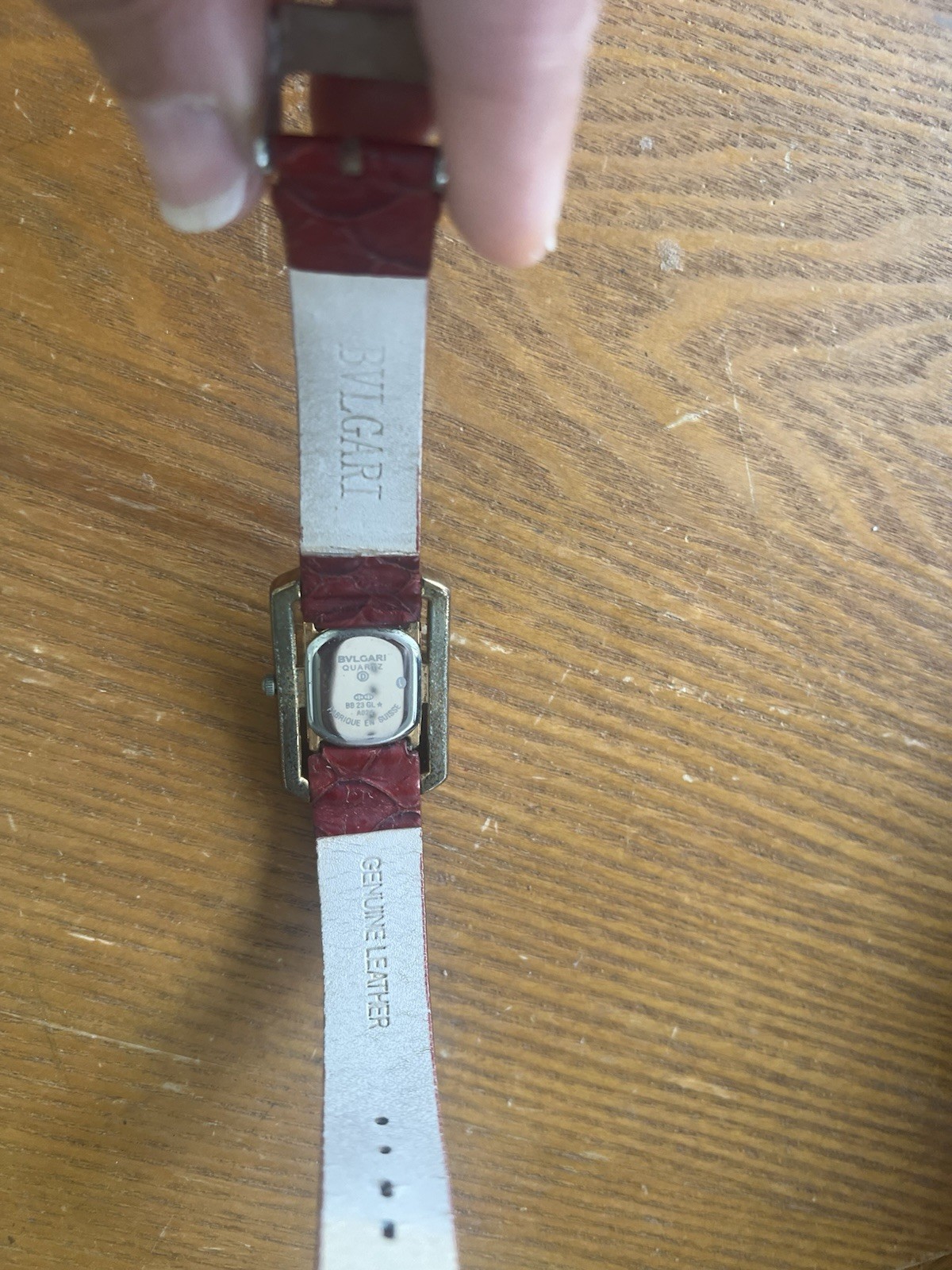 Bvlgari Quartz Rectangular Gold Case Diamond Beze… - image 6