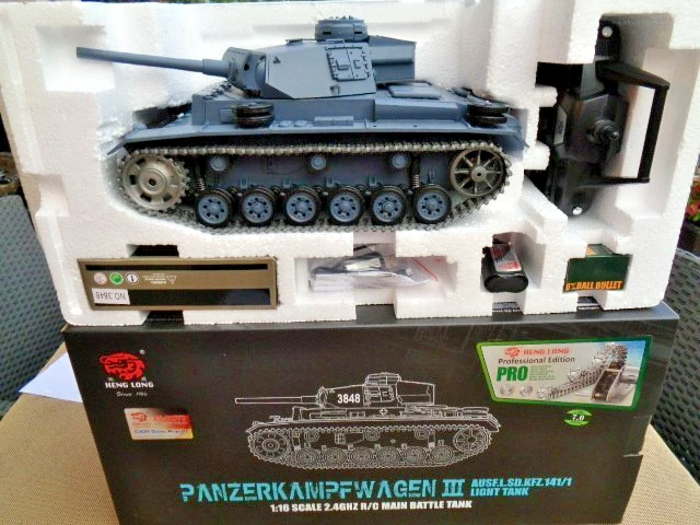 RC  Panzer III Kampfwagen 3 PRO 1:16  V7.0 Metallketten  "Sonderpreis" - Bild 2 von 4