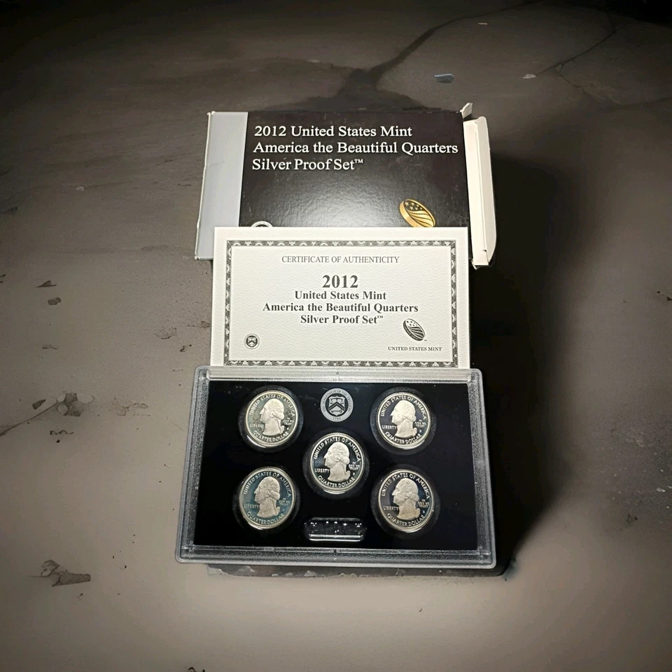 2012-S Mint America the Beautiful Quarters Silver Proof Set Coins With OGP & COA - Image 2 of 4