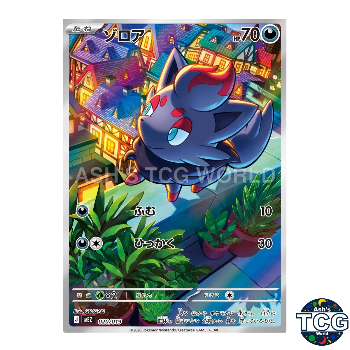 Zorua 020/019 MEZ Starter Set ex Zorua & Zoroark ex Pokemon Card Japanese