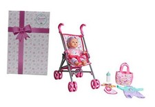 12" Baby Doll Care Gift Set with Stroller