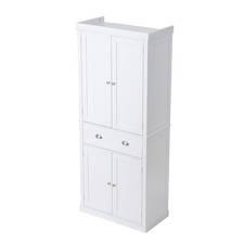 Uimoso 72" Tall Kitchen Storage Cabinet with 4 Doors and Adjustable Shelves