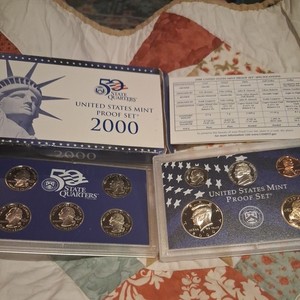 2000 S US Proof Set 9 coins brilliant