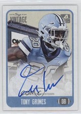 2021 Onyx Vintage College Auto Blue Ink /400 Tony Grimes #CATG Auto 17u0