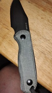 Kizer Mini Harpoon Hunting Knife 2-2.99in Black SS Plain Blade, Micarta, Sheath