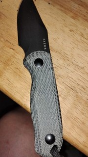 Kizer Mini Harpoon Hunting Knife 2 2.99in Black SS Plain Blade Micarta Sheath