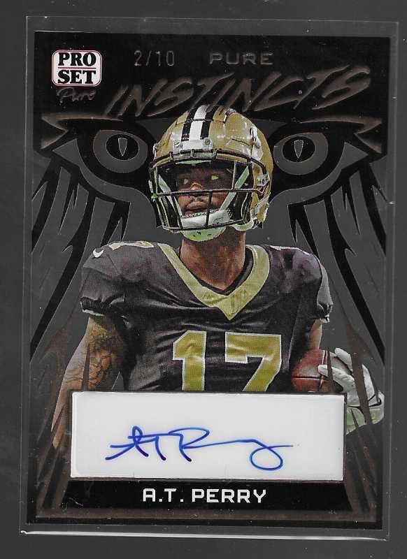 A.T. PERRY 2023 LEAF PRO SET PURE INSTINCTS AUTO CARD #PI-ATP  /10