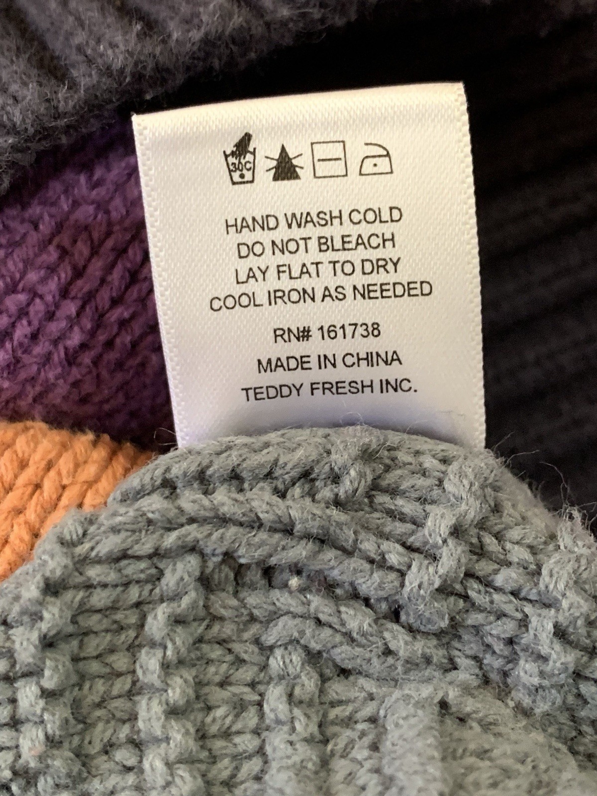 Teddy Fresh Multicolor Patchwork Knit Sweater Cre… - image 14