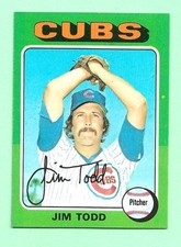 (1) JIM TODD 1975 TOPPS # 519 CUBS ROOKIE NM+ CARD (N2670). rookie card picture