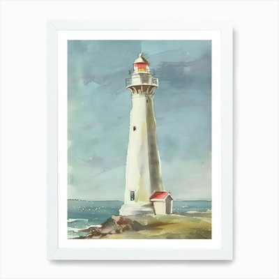 Leuchtturm 7 Kunstdruck gerahmt Wandbild Poster Leinwanddruck Bild