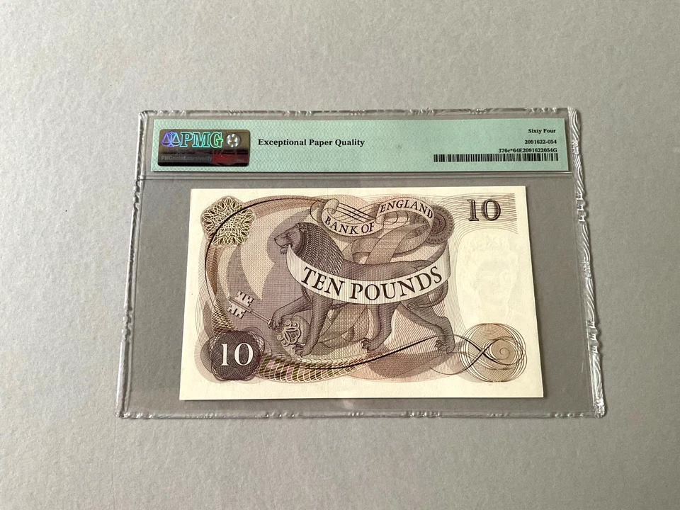 Great Britain 10 Pounds P-376c* 'Replacement' ND(1970-75)  PMG 64 EPQ - Image 3 of 4