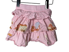 Piccolina Toddler 5T Ruffle Skirt Embroidered Construction Trucks Tools Pink