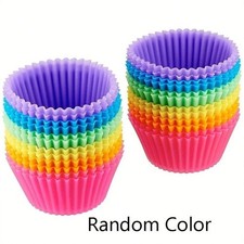 Durable Silicone Muffin Molds Reusable Non-Stick Cupcake Cases for Baking