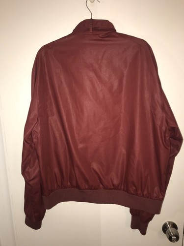Men’s Trader Bay Maroon Red Vintage 80s Racer Jacket Size Tall X-Large Zip Up - Picture 3 of 3