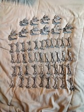 Lot of 50 Vintage Cast Metal Lead Military Toy Soldiers Calvary Figures