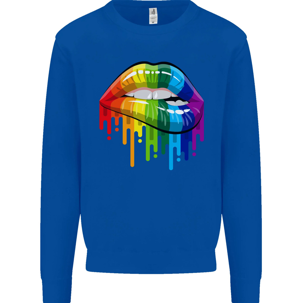 LGBT Bitten Rainbow Lip Gay Pride Day Mens Sweatshirt Jumper | eBay