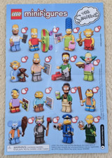 LEGO SIMPSONS SERIES 1 Checklist ONLY 71005 - NO MINIFIGURE, READ DESCRIPTION
