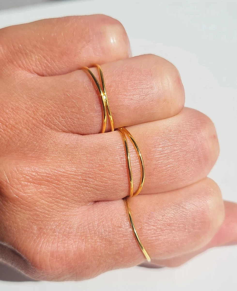Simple gold plated rings clearance