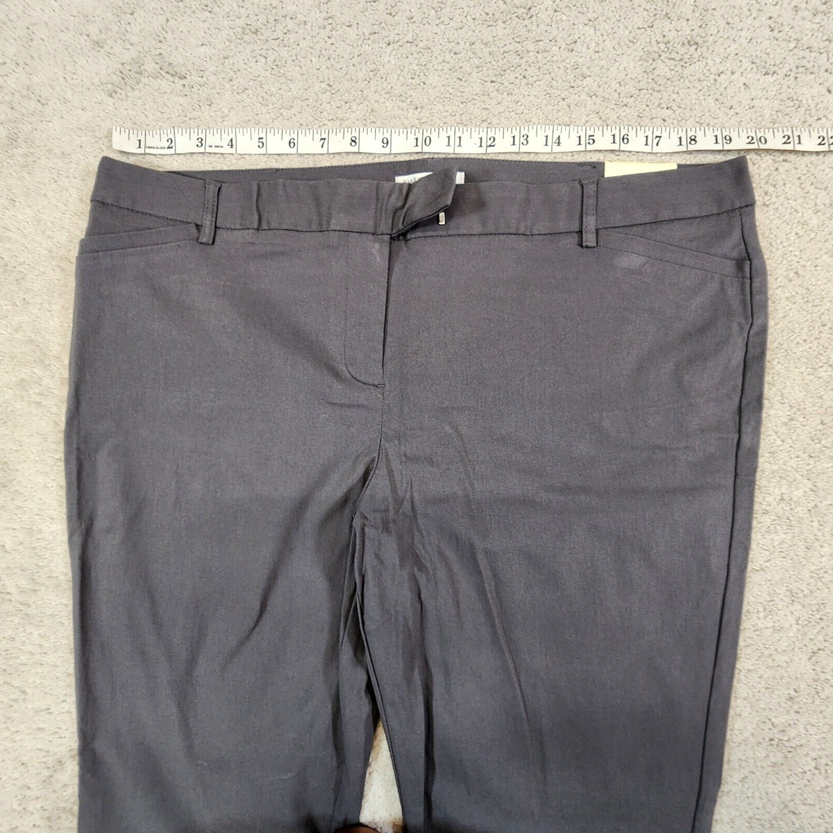 Van Heusen Stretch Extendable Crop Slim Fit Woman Size 18 Gray | eBay