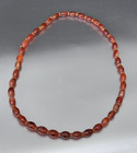 Vintage Chinese Red Agate Carnelian Necklace, Hand Knotted, 86 grams, 28" Long — photo 4
