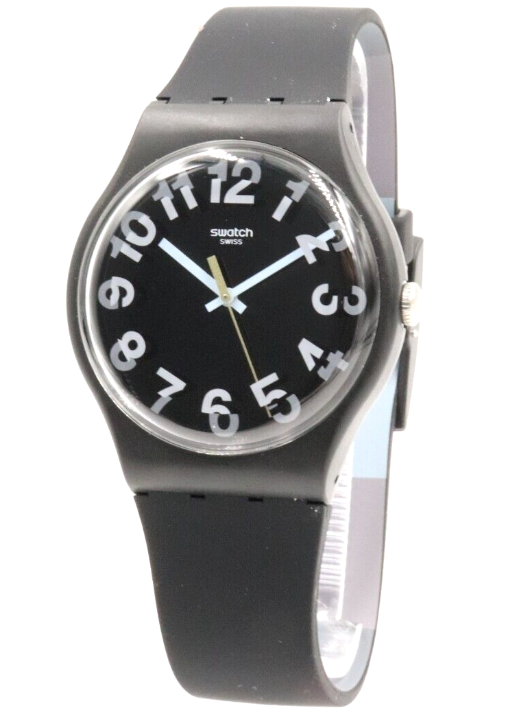 New Swatch Originals Secret Numbers Black Silicone Men Watch 41mm
